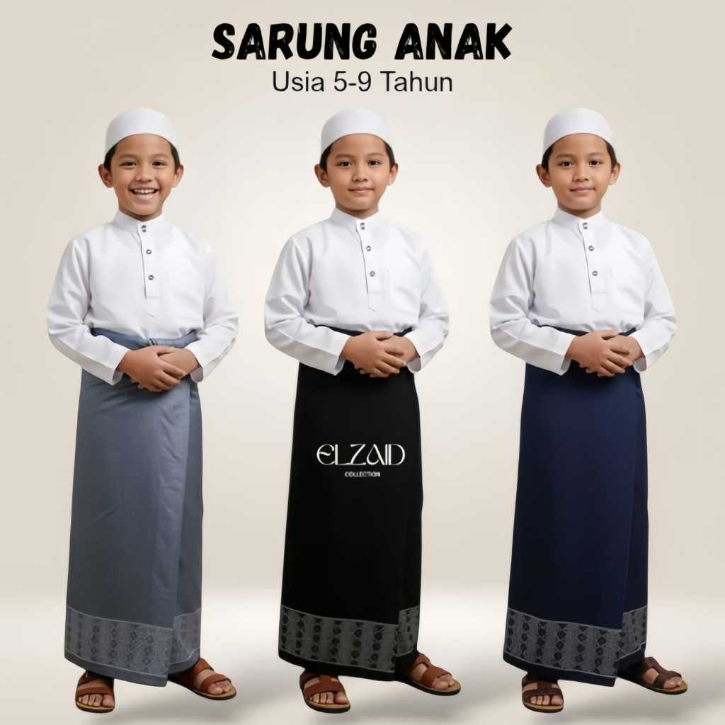 Sarung Anak Laki Laki 5-9 Tahun Motif Sisik Naga