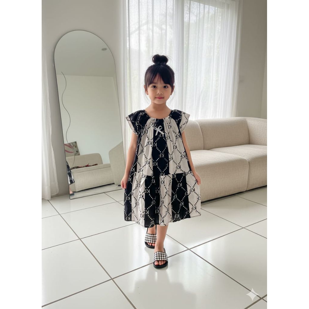 DRESS PERCA 1-2th grosir baju anak murah harian santai rayon daster Paket usaha Daster anak kekinian