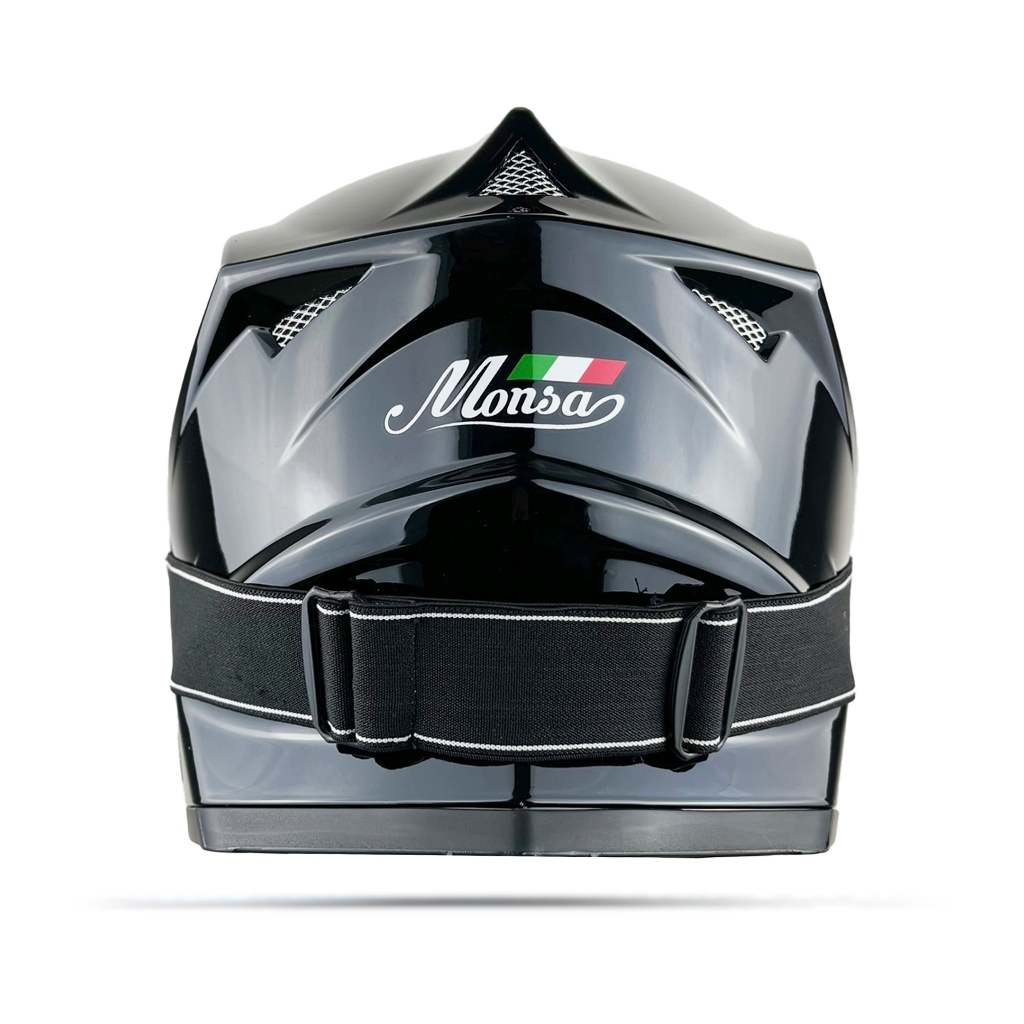 Helm Motor Trail Monsa Cross Solid Anak Sampai Dewasa SNI Paket Goggle