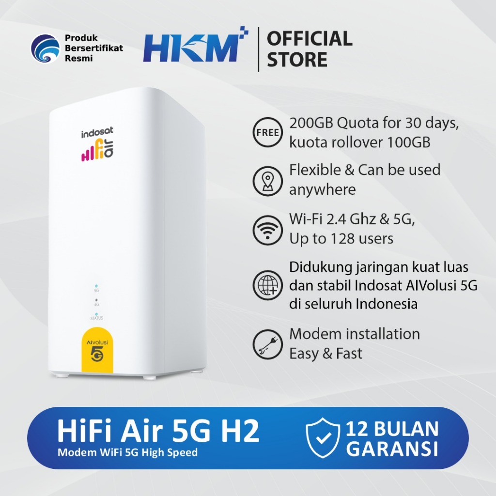 Indosat HiFi Air 5G H2 Modem 5G High Speed 200Gb