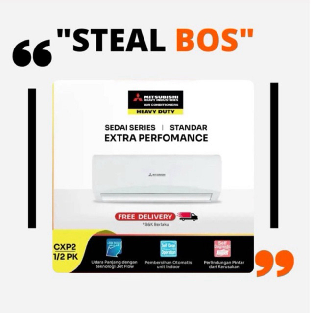 [INSTANT][TRADE IN] AC Mitsubishi 1/2 pk R32 Low watt ac Mitsubishi 0.5 pk SRK05CXP2-W3 ac Mitsubish