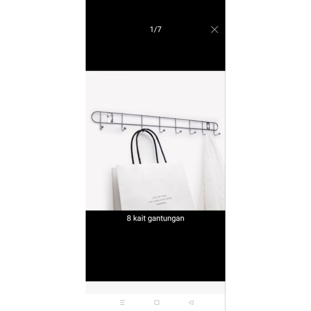 hanger kaitan baju 8 kaitan