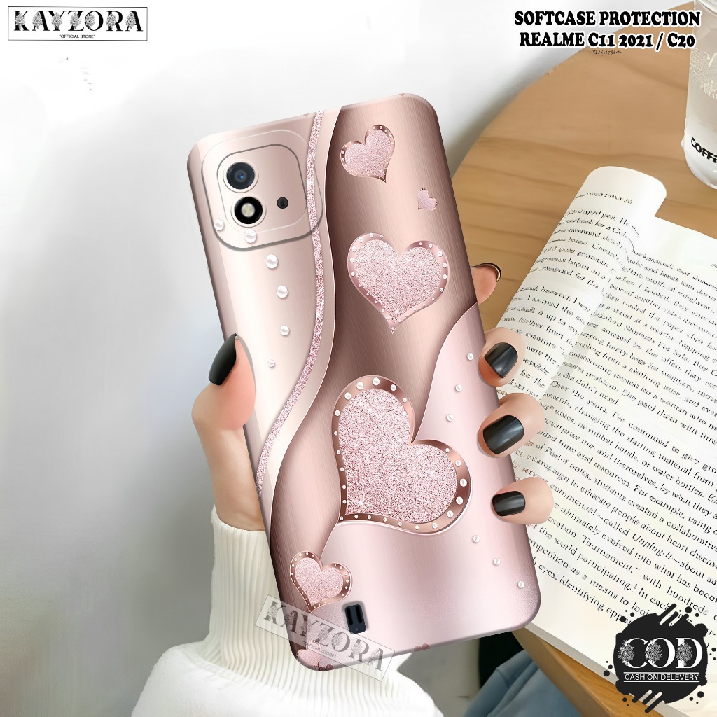 Case REALME C11 2021 / C20 Terbaru - Fashion Case Cute Love - Casing REALME C11 2021 / C20 - Silikon