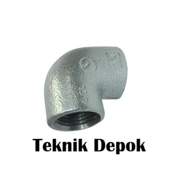 Elbow Besi 4 Inch Knee Drat Dalam 90 Derajat Sambungan Pipa Knie Ulir Lbow Fitting Ledeng Saluran Ai