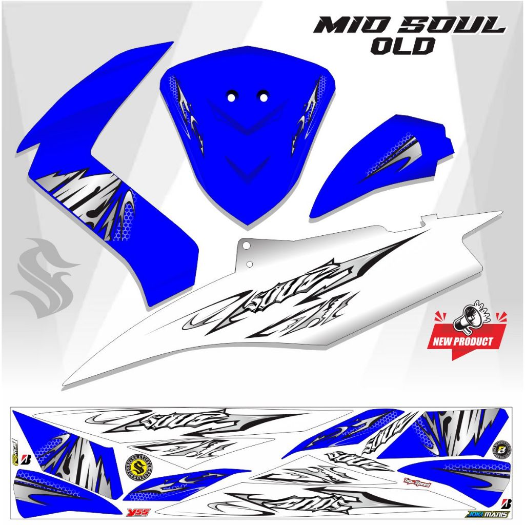 STIKER LIS MEDUSA MOTOR YAMAHA MIO SOUL OLD / MIO SOUL CARBU/STIKER MIO SOUL VARIASI OLD STRIPING ST
