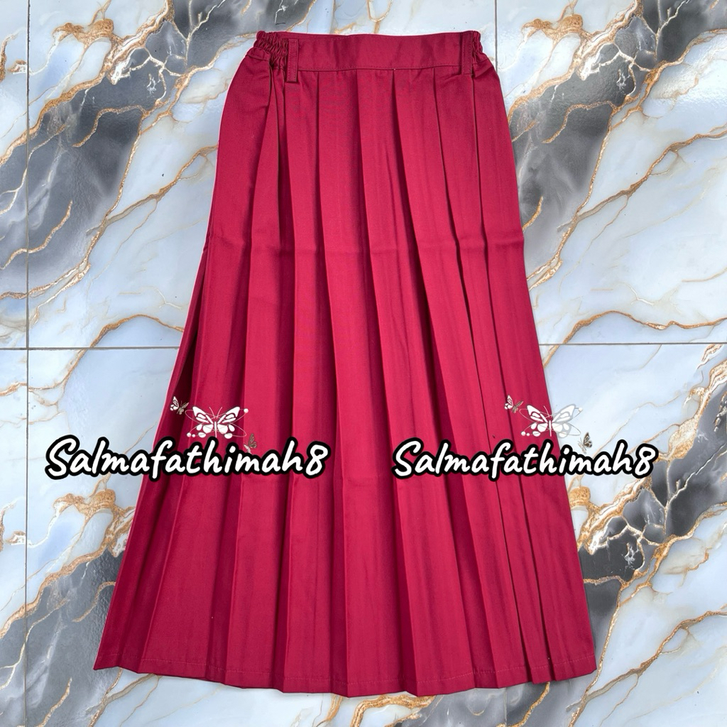 ROK PANJANG REMPEL FULL SD / ROK SD / ROK SD PANJANG / ROK SD REMPEL FULL / ROK SERAGAM MERAH / ROK 