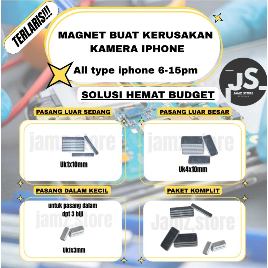 TERBARU MAGNET KECIL BUAT KAMERA HP IPHONE GETAR | BERDETAK | GOYANG | GESER
