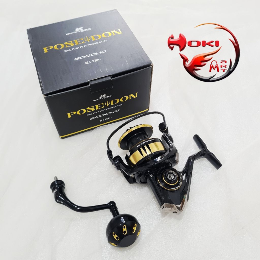 Reel spinning go strike poseidon sw 6000hg by versus power handle reel