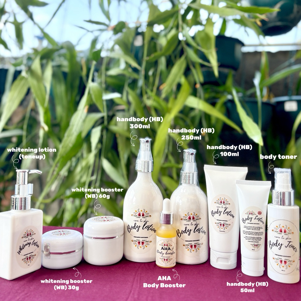 paket lengkap handbody whitening 250ml, 300ml & whitening booster 30g, 60g bodycare mencerahkan alam