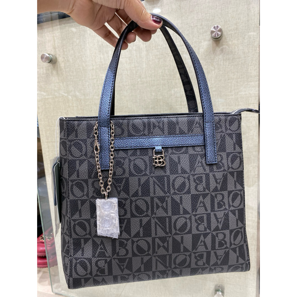 TAS BONIA ORIGINAL TABUNG MONOGRAM HITAM