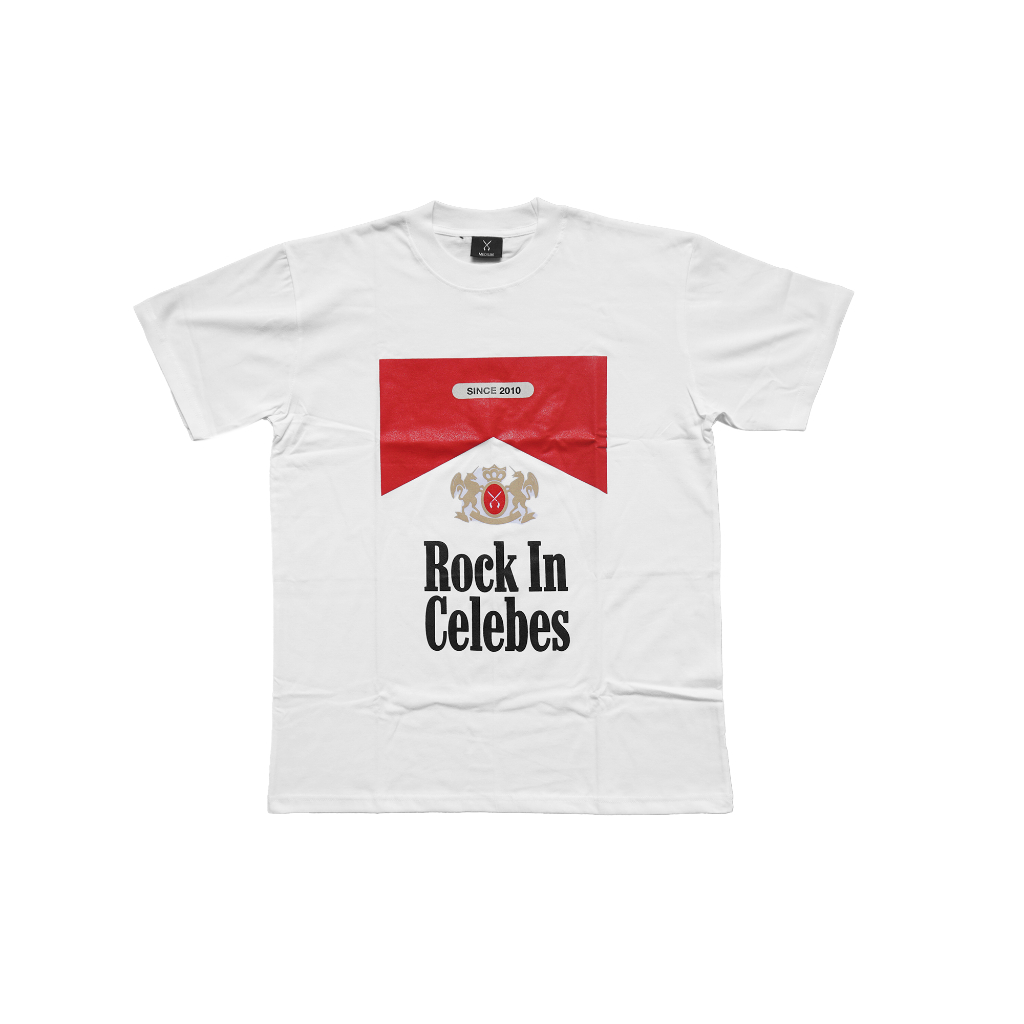 Rock In Celebes - MARLBORO Printed T-Shirt Kaos Lengan Pendek Sablon Pria Unisex