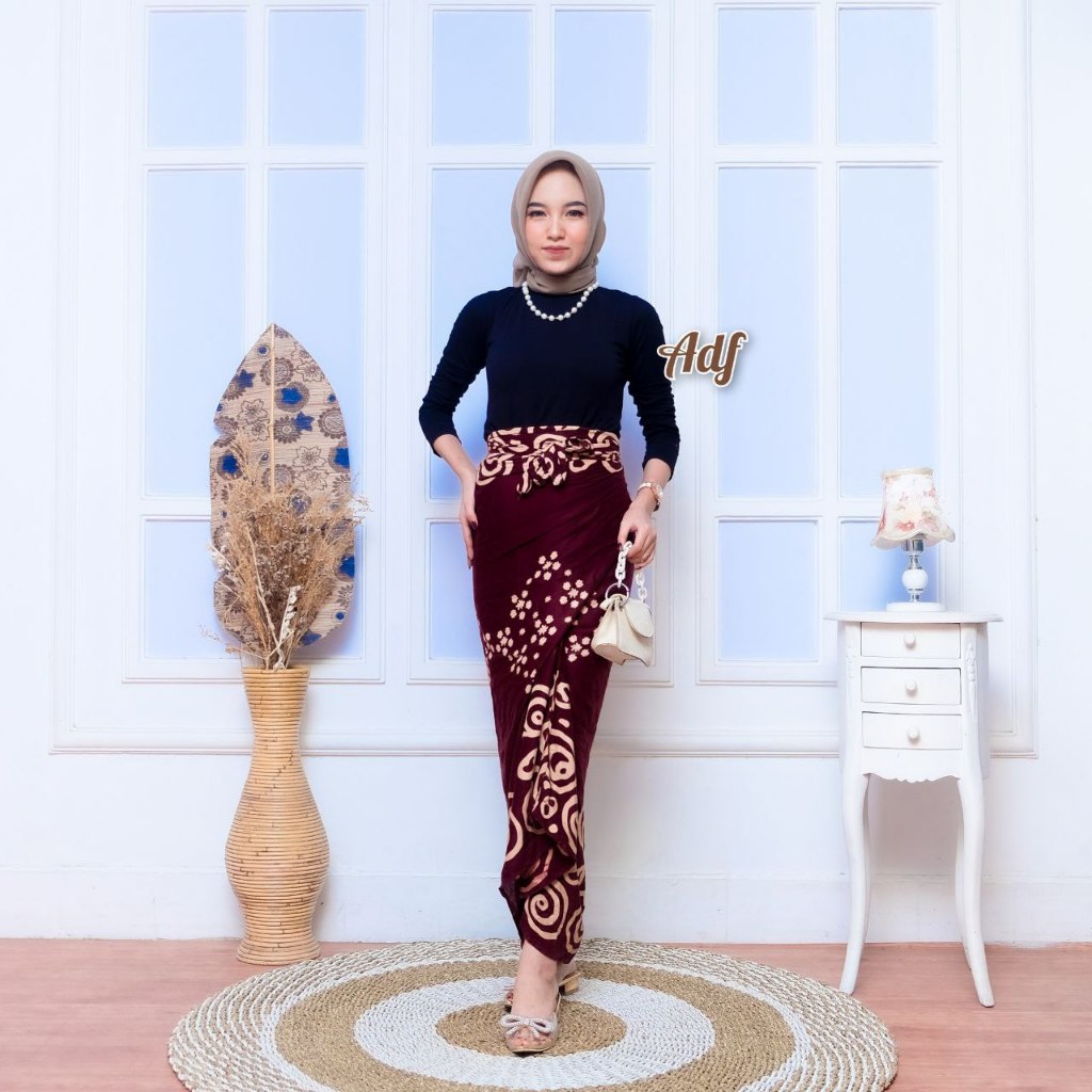 ROK LILIT BRIDESMAID KONDANGAN WANITA ROK BATIK 1SET