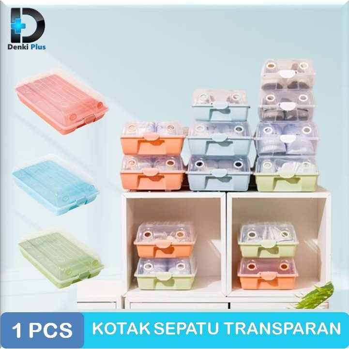 Kotak Sepatu Transparan Plastik / Box Sepatu  Kotak Penyimpanan Sepatu  Tempat Sepatu  box serbaguna