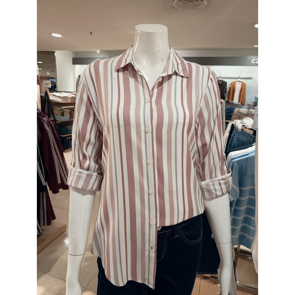 Kemeja C2 motif garis