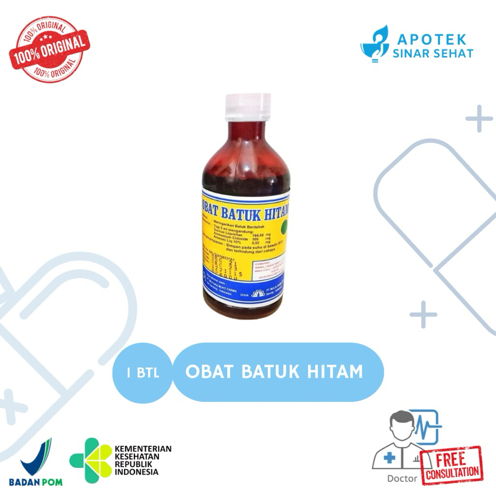 Obat Batuk Hitam Cap Merak 300ml obat batuk berdahak
