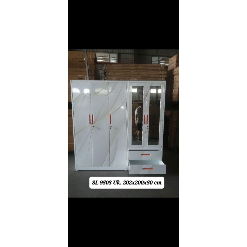 lemari pakaian besi 5 pintu