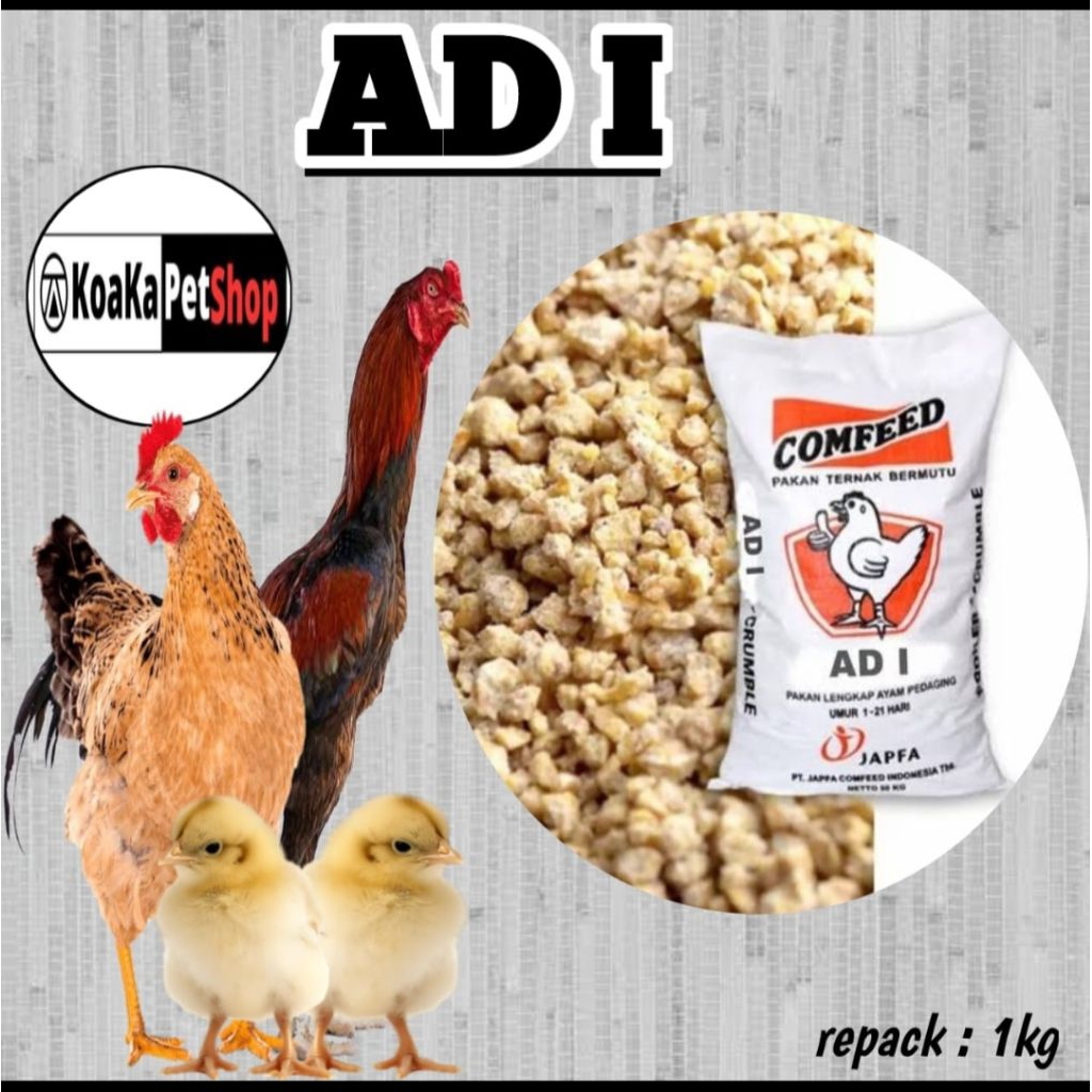 Pakan ayam AD 1 repack 1kg