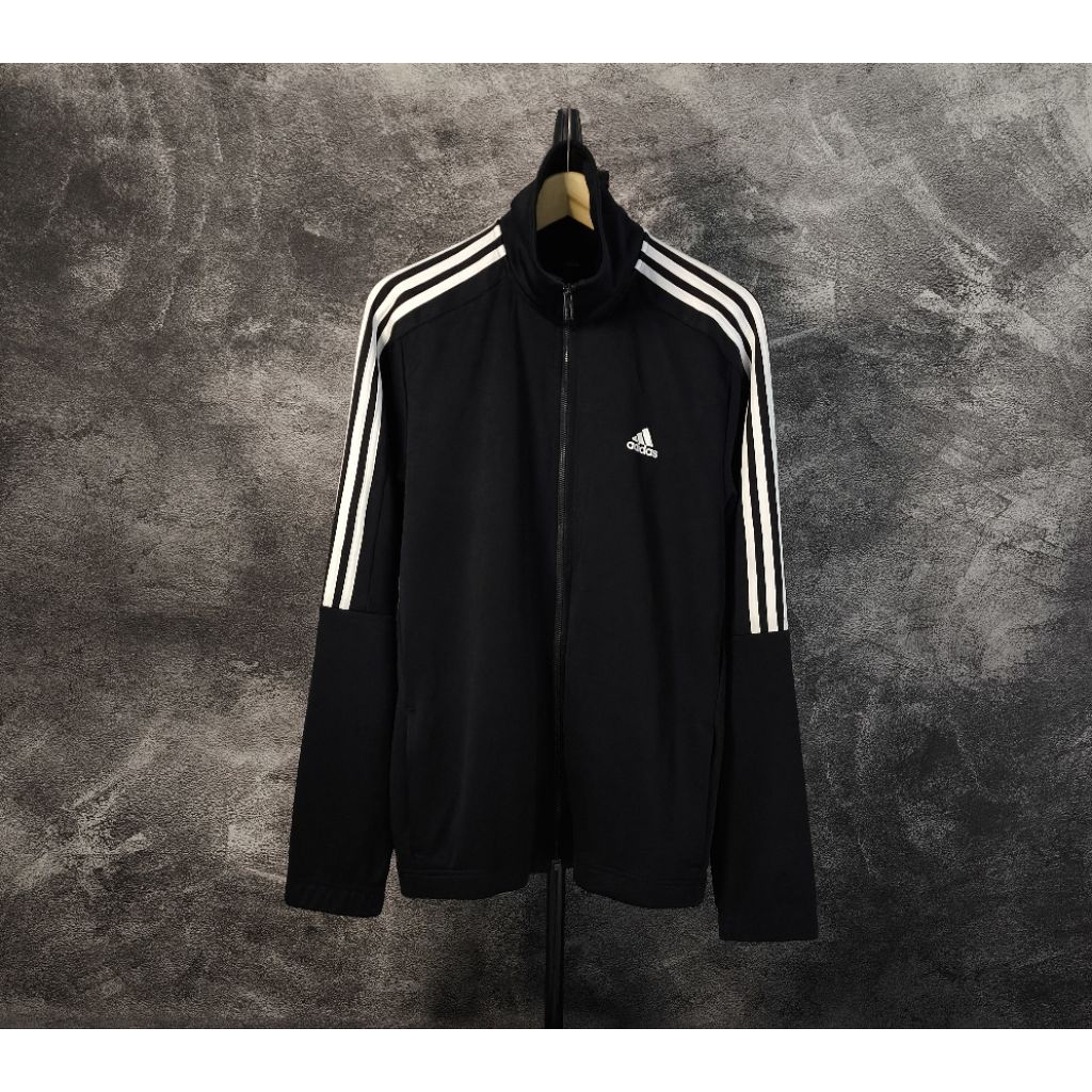 (TRACKTOP ADIDAS BALOK BLACK STRIP WHITE)