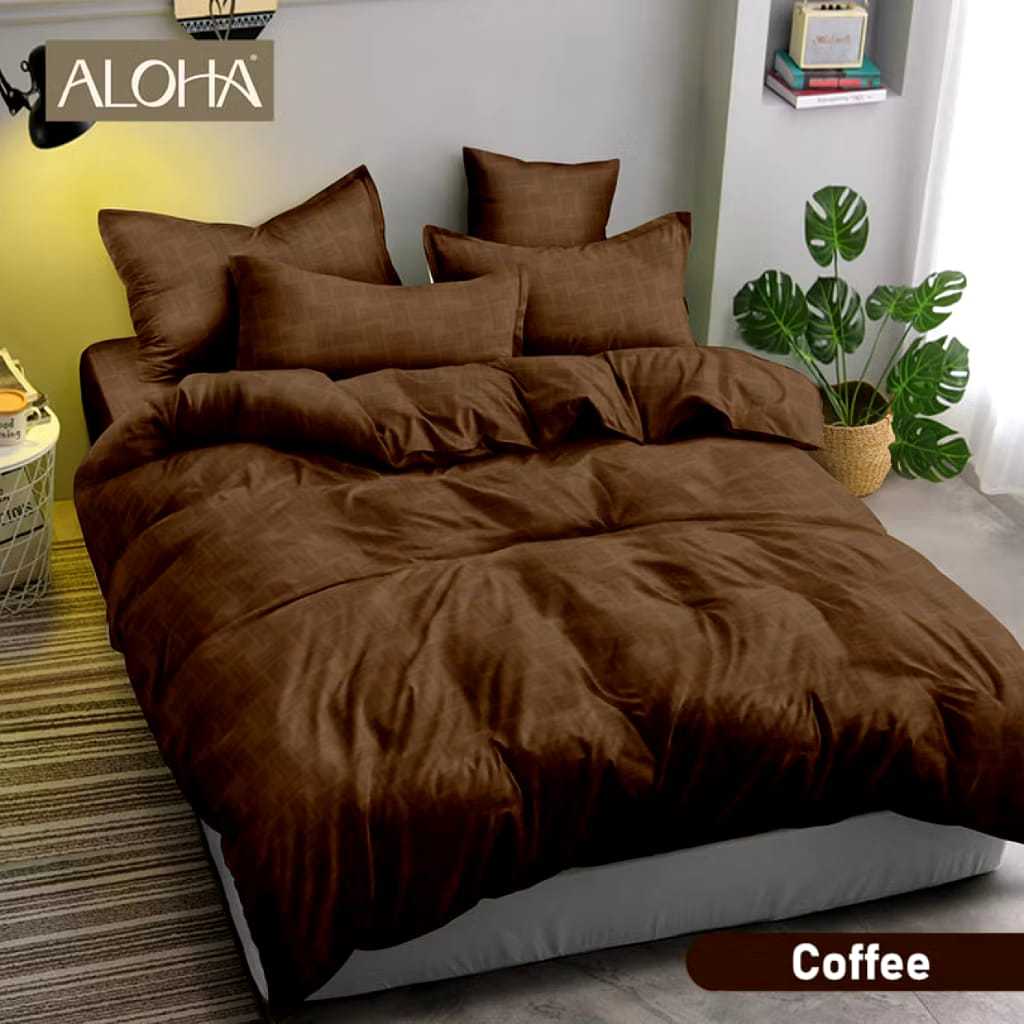 ALOHA Bedcover Embos Bedcover Polos Ukuran 180x200CM (6Kaki)