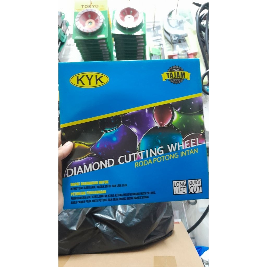 Diamond cutting wheel potong batu akik 6" KYK / Pisau potong batu akik tipis ORIGINAL