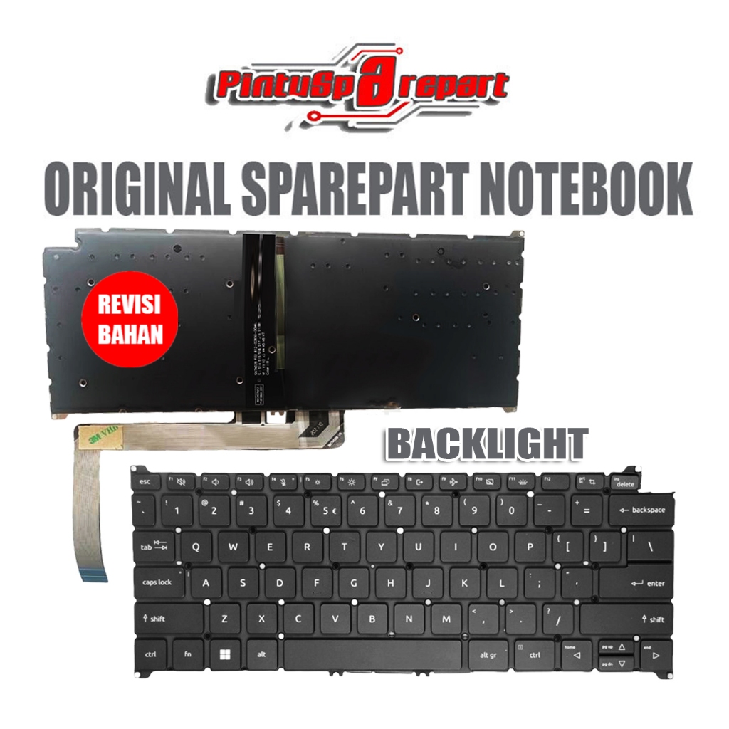 (Genuine Backlight Asli) ORI NEW Keyboard Laptop Acer Travelmate P414 TMP414 P4 14 TMP414-53-G2-TCO-