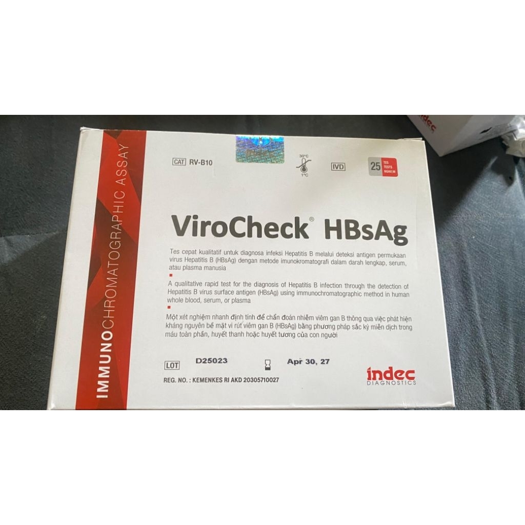 Virocheck Hbsag isi 25 test expire 2027