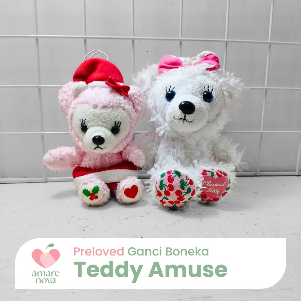 [P] Gantungan Kunci Ganci Boneka Classical Teddy Bear Amuse Christmas Edition Satuan