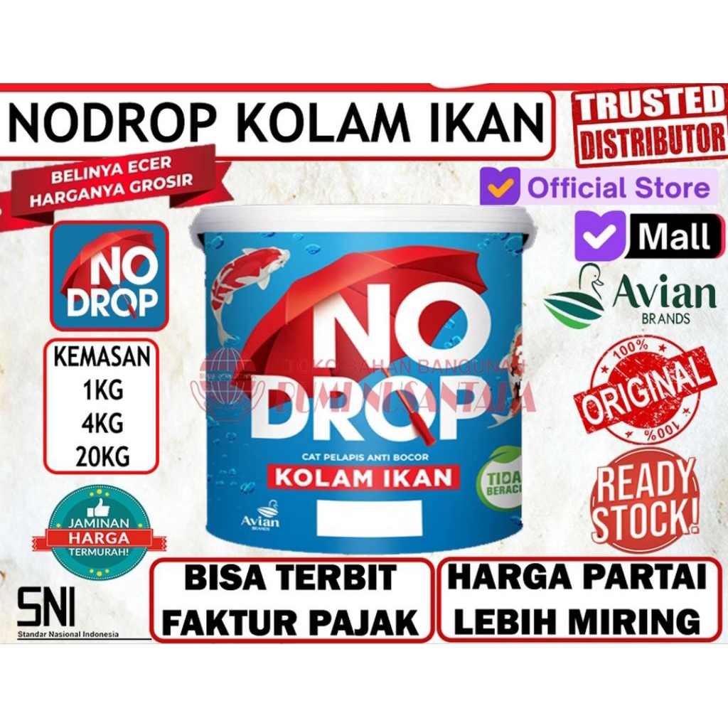 CAT NO DROP KOLAM IKAN / CAT ANTI BOCOR NO DROP