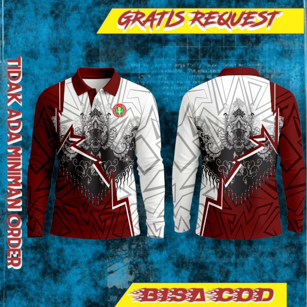 Jersey Kaos PGRi berkerah lengan panjang // Jersey PGRI PRAMUKA