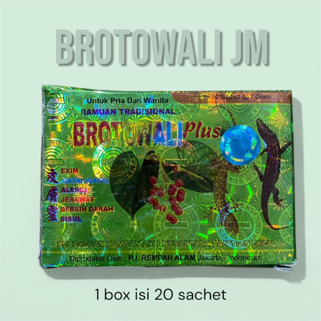 KERTAS BROTOWALI JAMU HOLOGRAM BIRU @20 SACHET