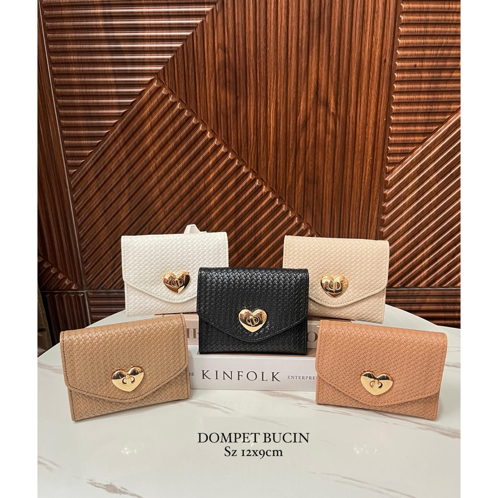 CFG DOMPET BUCIN Bahan Leather anyam tebal