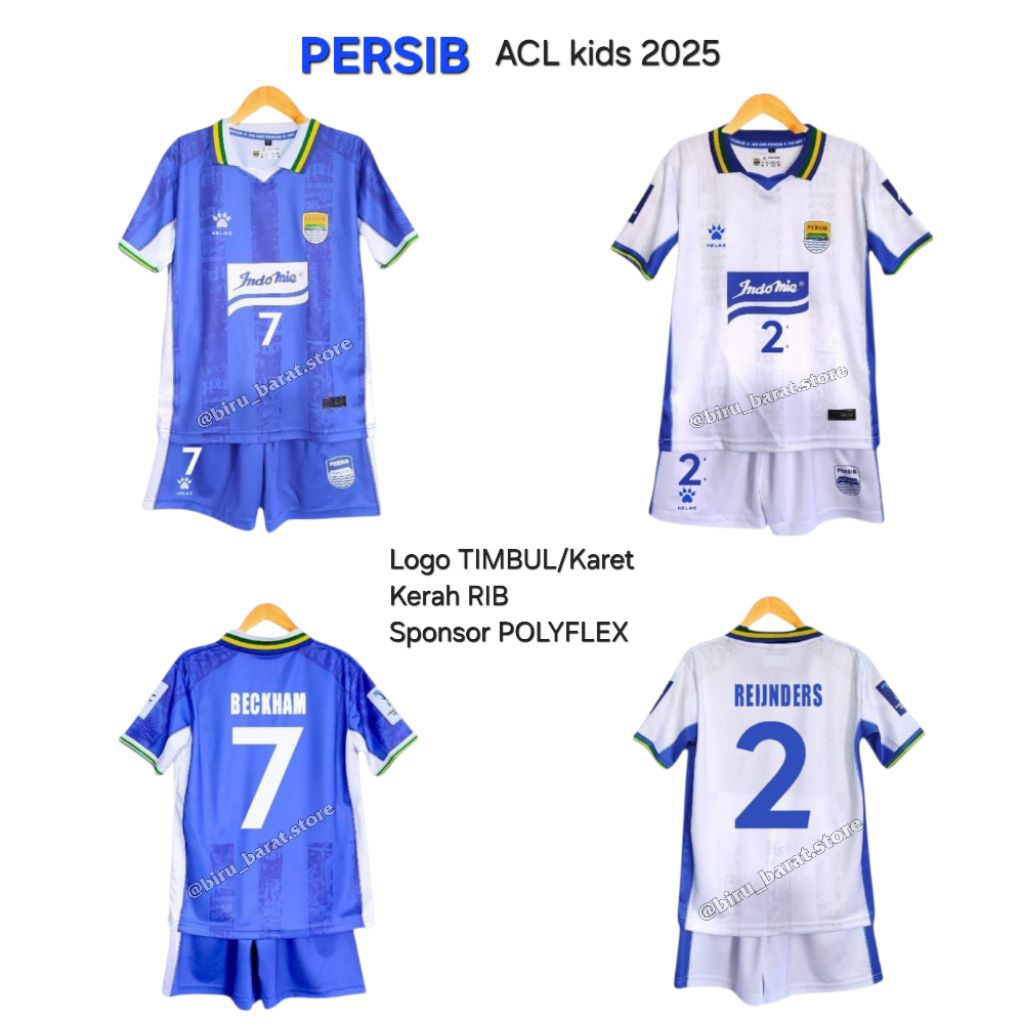 JERSEY PERSIB ACL KIDS 2025  JERSEY ANAK 1-14Tahubln  (NAMESET CUSTOM)