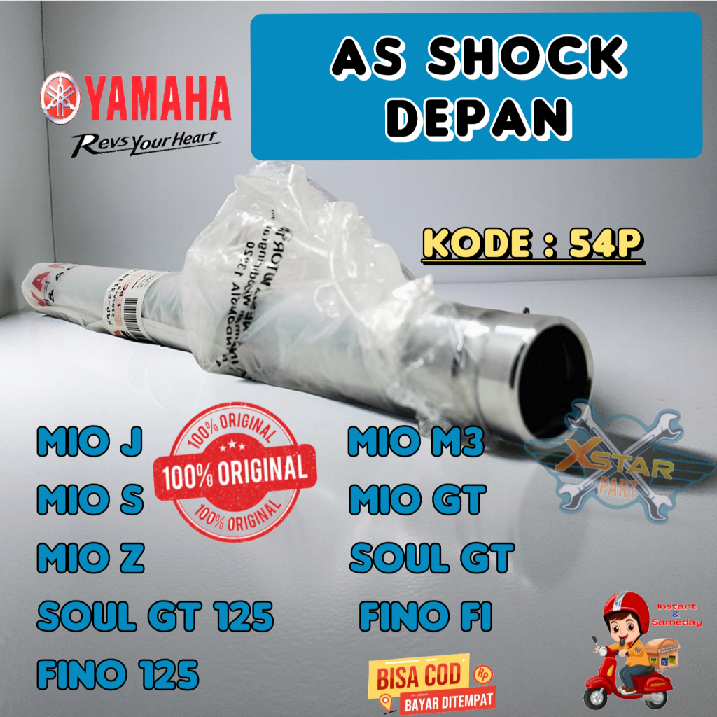 ORI As Shock Depan Original Yamaha KODE 54P (1PCS) Mio J Mio GT Soul GT Fino FI XRide 125 Gear 125