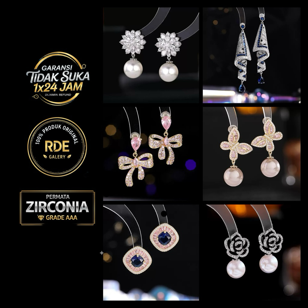 S925 Anting fashion/anting original zircon/anting S925 berbagai model