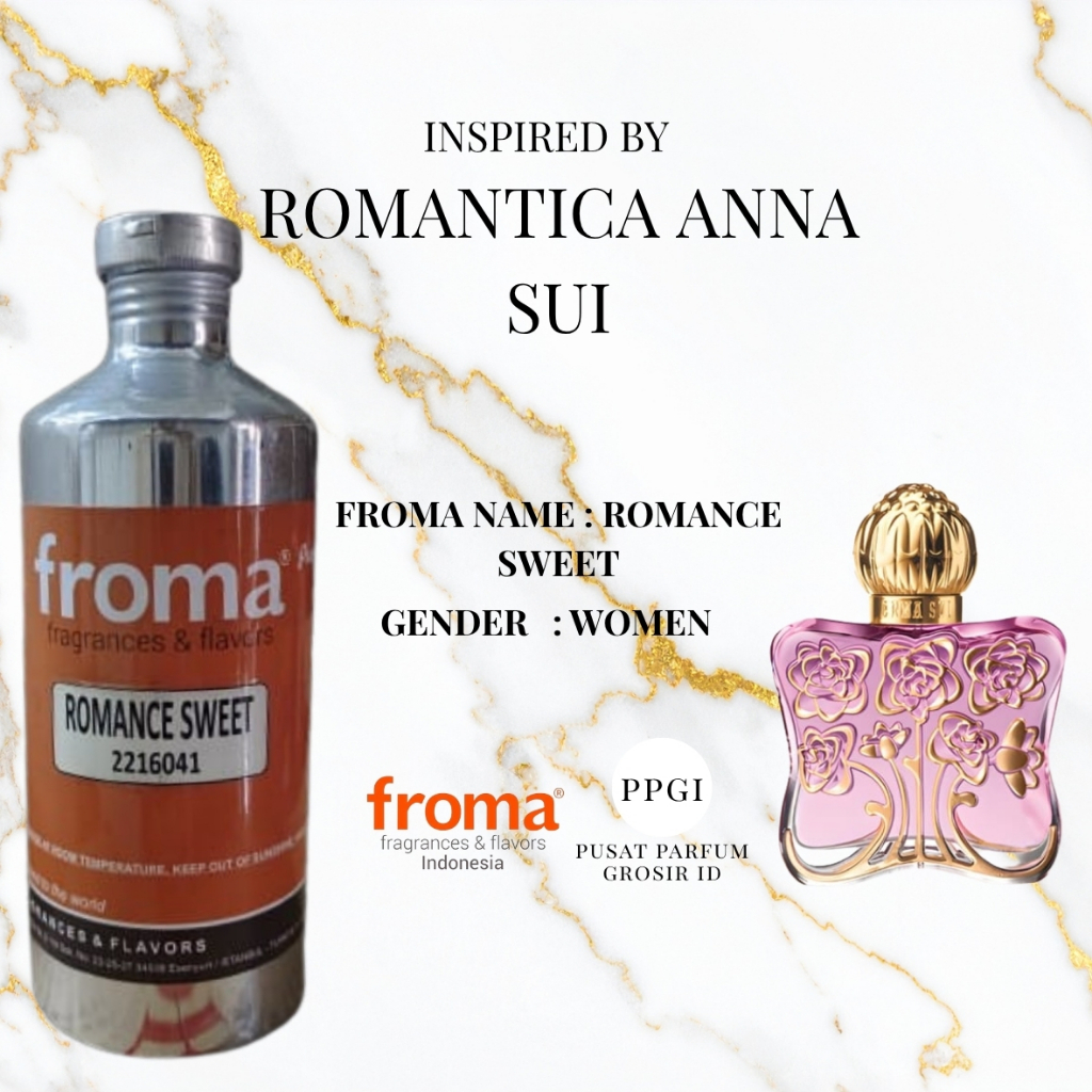 Bibit Parfum ROMANCE SWEET [PREMIUM] FROMA PREMIUM – 500ml Segel | by FROMA