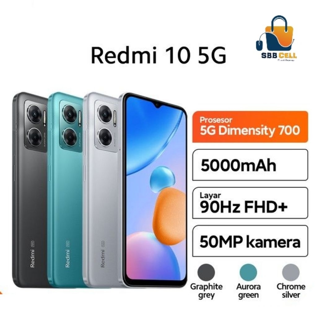 HP XIAOMI REDMI 10 5G 4/128 GB - XIOMI MI 10 5G RAM 4GB ROM 128GB GARANSI RESMI