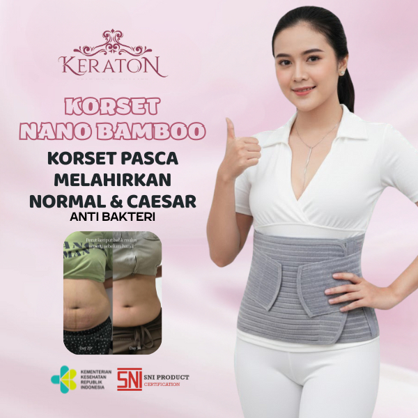 TERMURAH KERATON - Korset Pelangsing Setelah Melahirkan Caesar Normal Korset Nano Bamboo Premium