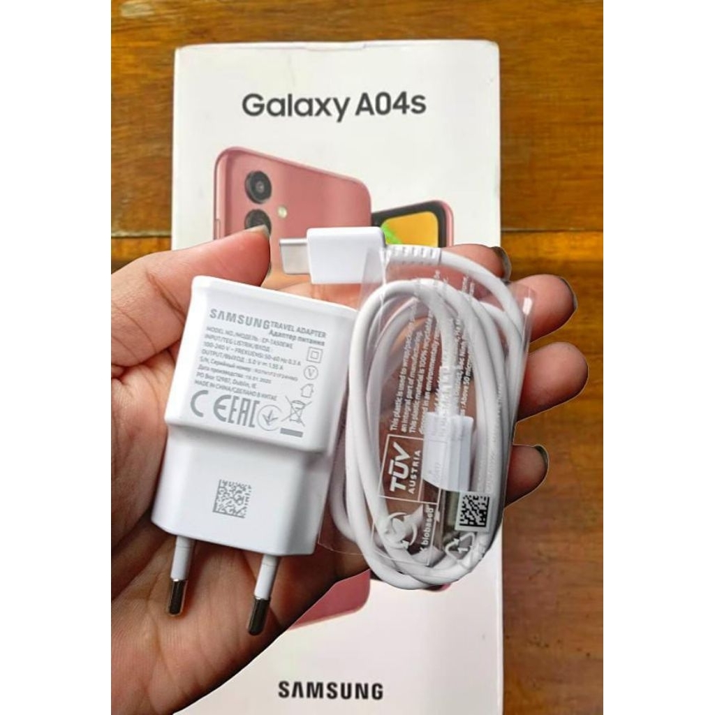 Charger original Samsung a04s Type c bawaan hp