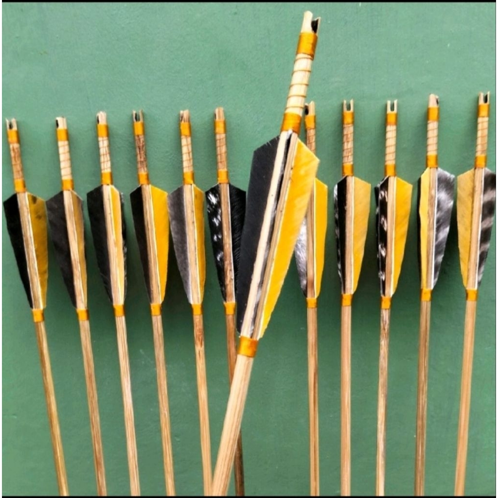 12 arrow bambu petung 6.7mm grade A sortir berat seragam busur panah