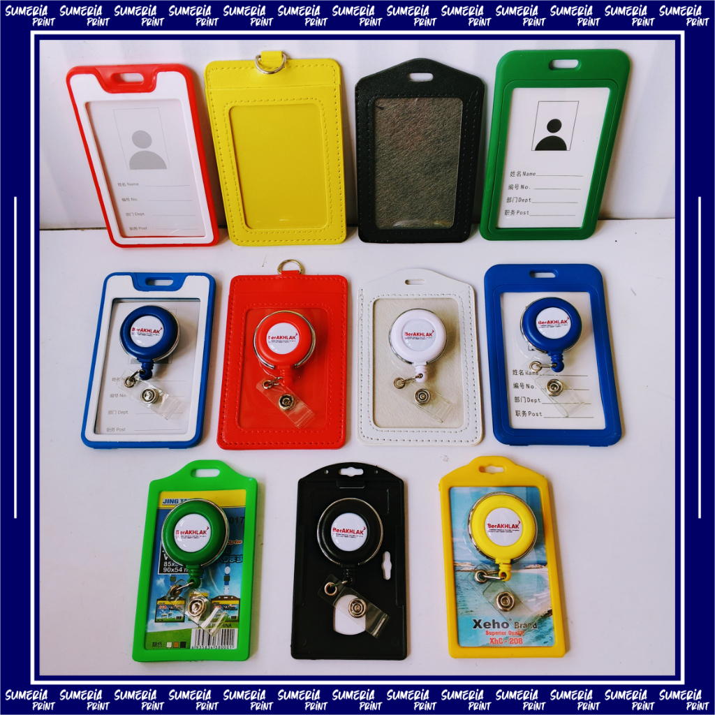 Gantungan Yoyo Id Card Putar Stainless Berakhlak ASN + Tempat/Holder Id Card