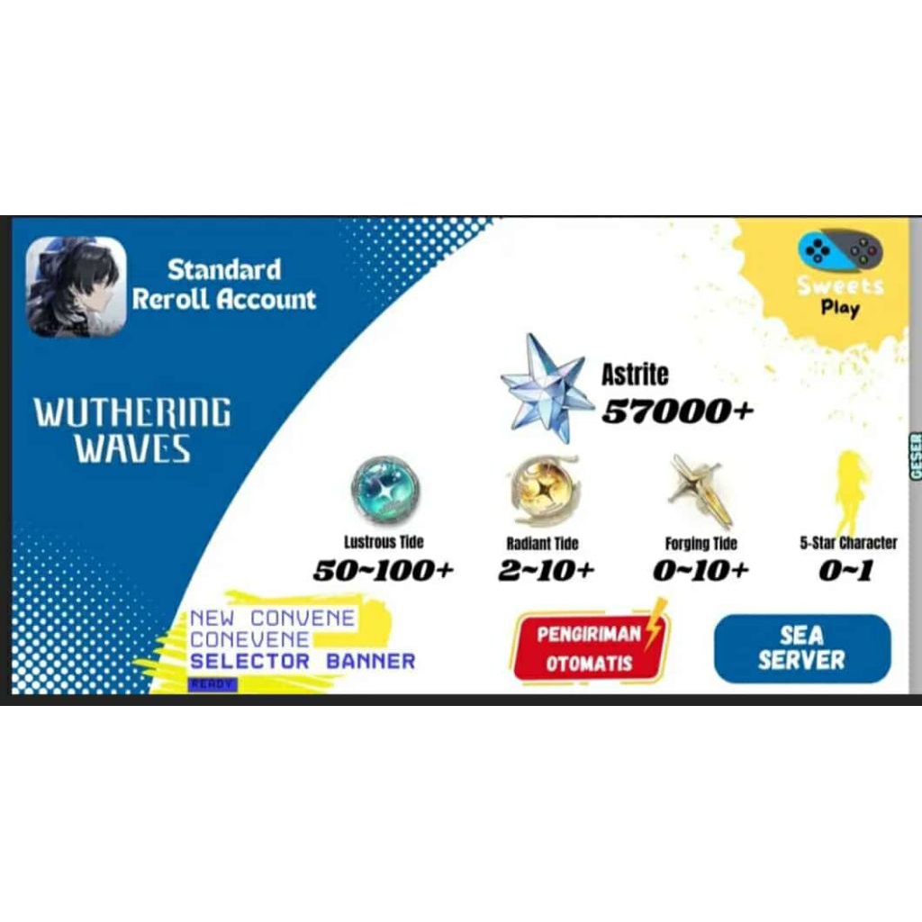 [SEA] Akun Wuthering Waves Standard Reroll Account