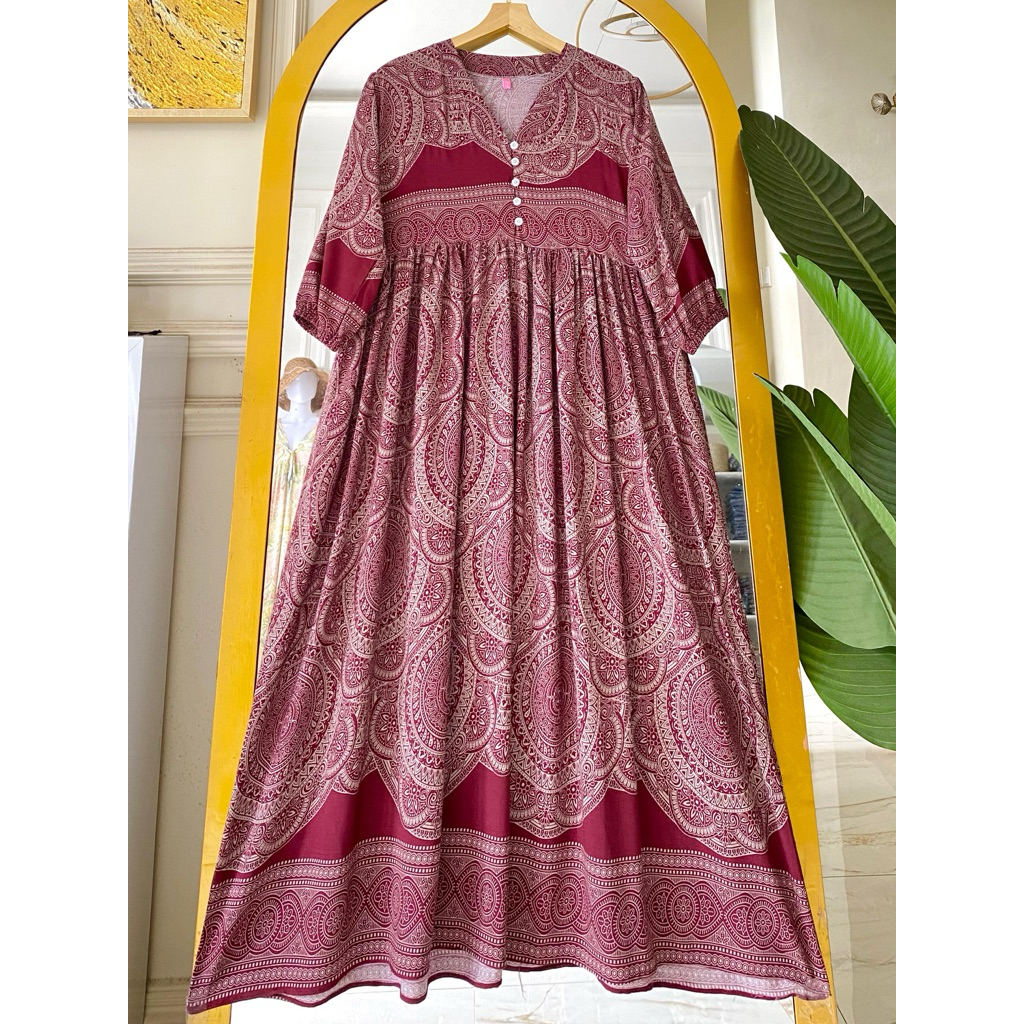 TERLARIS  COD TIARA MIDI DRESS YULIA MIDI DREESS KANCING Mat Rayon Premium