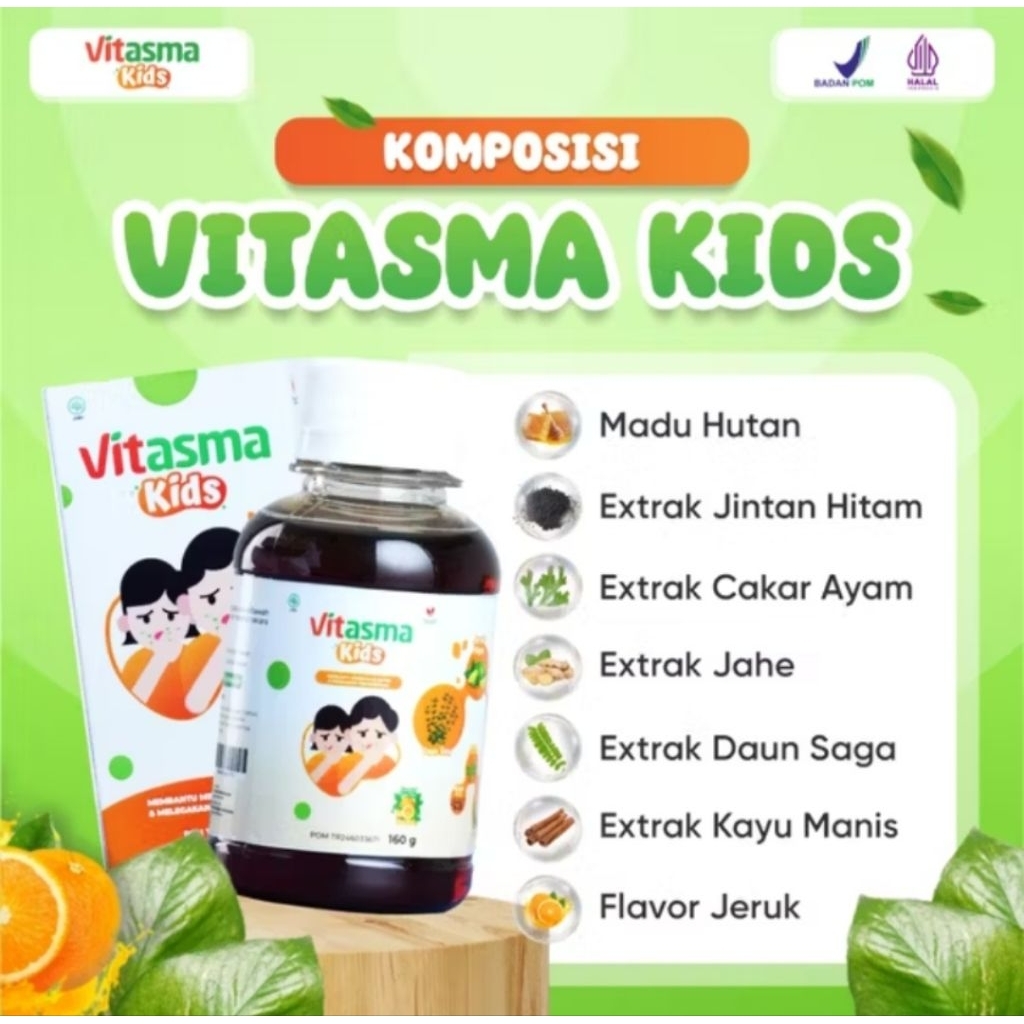 Vitasma kids obat flu asma batuk demam