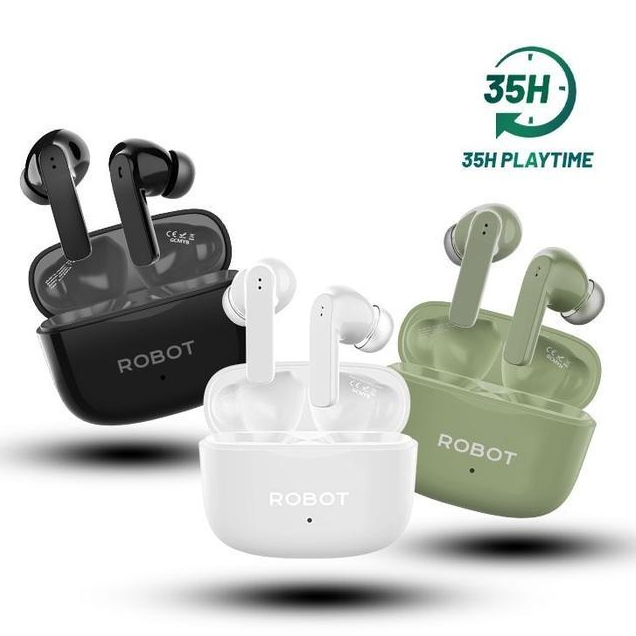 TWS ROBOT T70E BLUETOOTH 5.4 EARBUDS SUPER BASS - HEADSET BLUETOOTH ROBOT ORIGINAL WATERPROOF AIRBUD