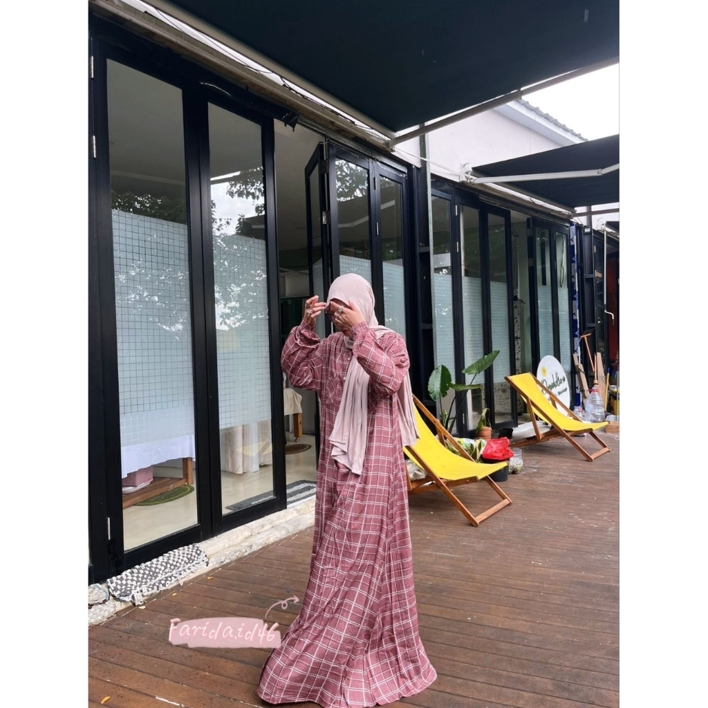 Gamis kotak rayon premium gamis dewasa busui friendly