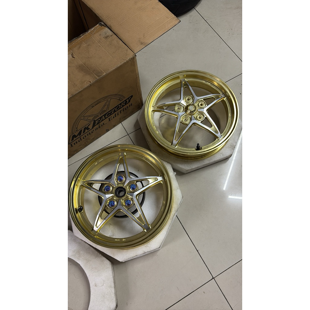 Velg Mk Factory MK6 Gold Fullset Pnp All Vespa Matic