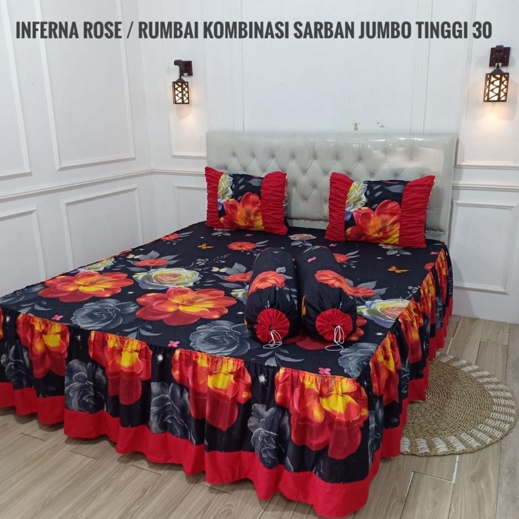 sprei rumbai kombinasi ukr 180x200x30