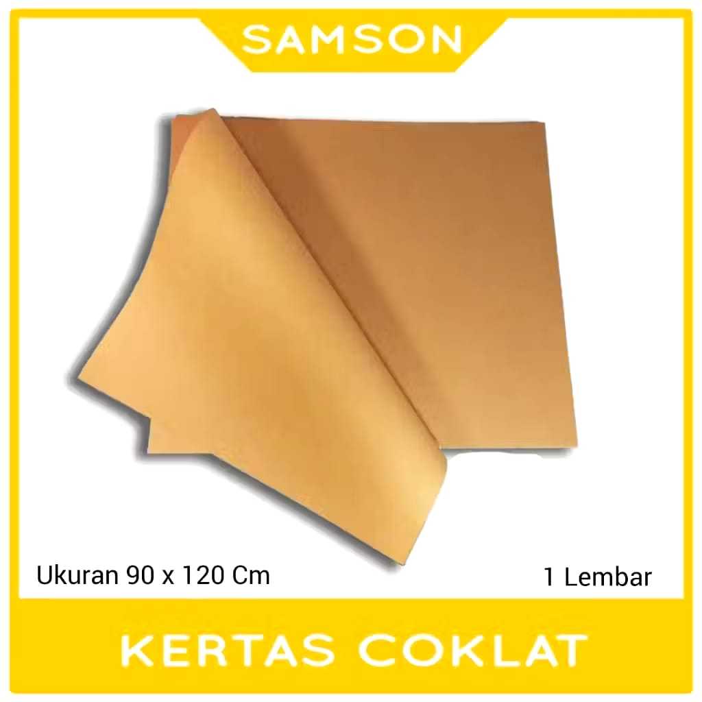SAMSON - Kertas Samson Coklat Ukuran 90 X 120 (1 Lembar)