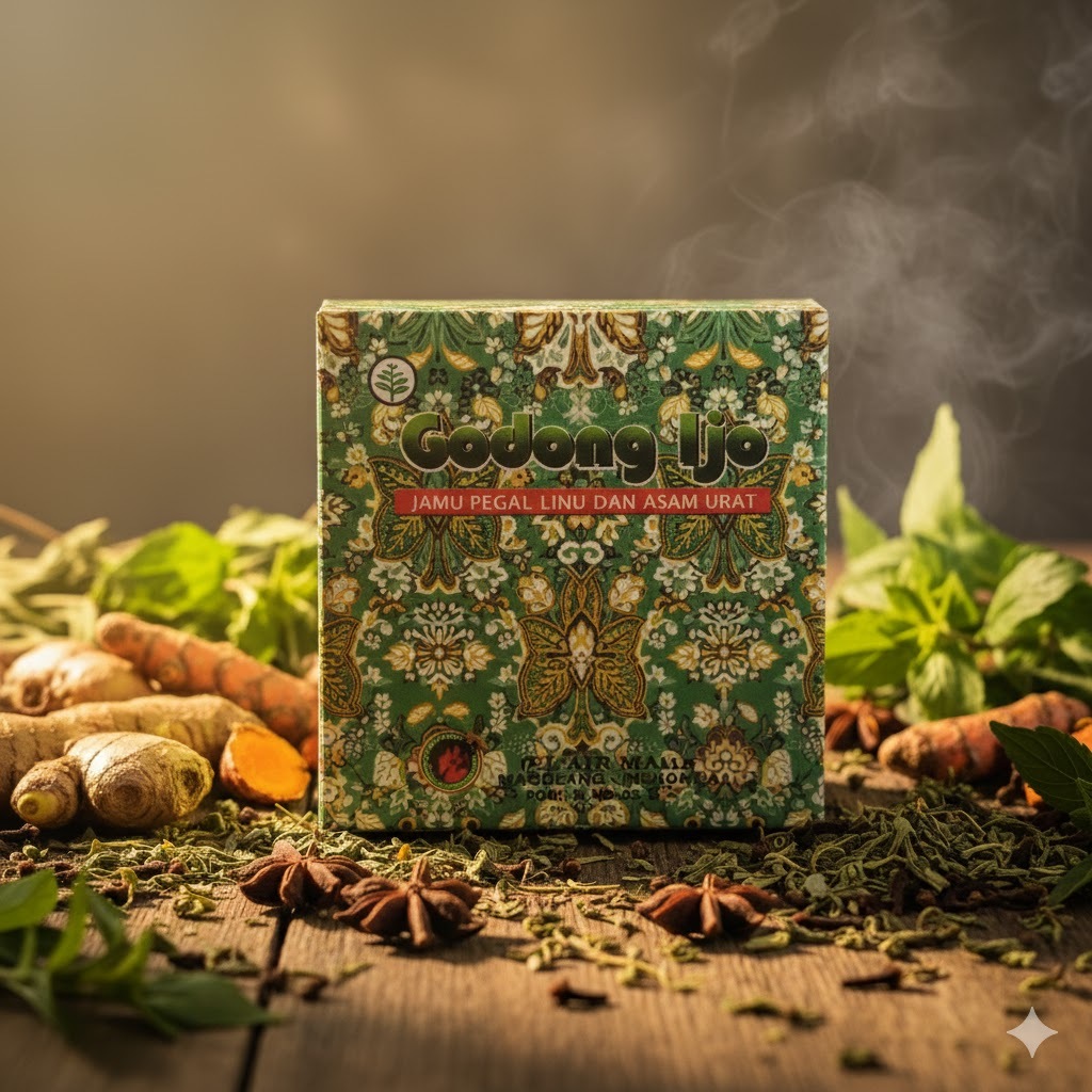 Godong Ijo Kapsul Original BPOM Obat Syaraf Kejepit Herbal Asam Urat Nyeri Sendi Pegal Linu Rematik