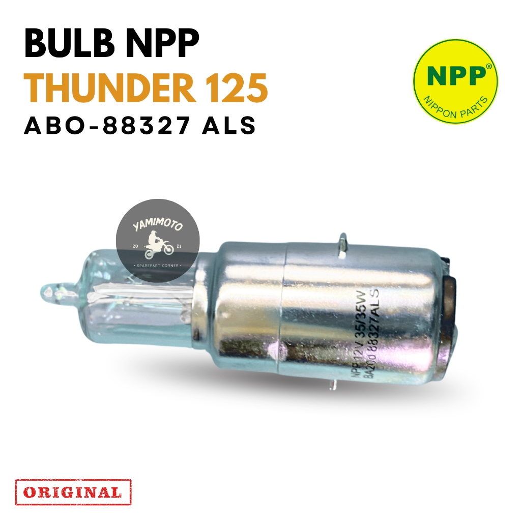 Lampu motor bohlam halogen led depan motor  Thunder 125  NPP Bulb NPP Thunder 125 ABO-88327 ALS NPP